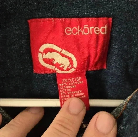 Ecko Red Eckored Womens Denim Stonewashed Jacket Size Extra Small XS - Picture 2 of 6